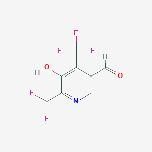 2-(Difluoromethyl)-3-hydroxy-4-(trifluoromethyl)pyridine-5-carboxaldehyde