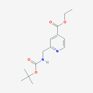 molecular formula C14H20N2O4 B13968300 Ethyl 2-(((tert-butoxycarbonyl)amino)methyl)isonicotinate 