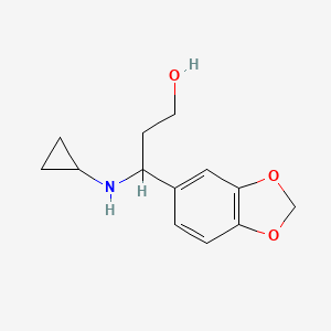 3-(Benzo[d][1,3]dioxol-5-yl)-3-(cyclopropylamino)propan-1-ol