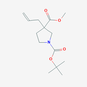 Methyl 3-allyl-1-(tert-butyloxycarbonyl)pyrrolidine-3-carboxylate