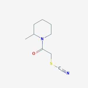 molecular formula C9H14N2OS B13968335 2-(2-Methylpiperidin-1-yl)-2-oxoethyl thiocyanate CAS No. 501915-97-5