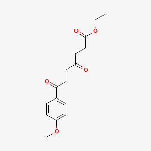 molecular formula C16H20O5 B1396835 7-(4-甲氧基苯基)-4,7-二氧代庚酸乙酯 CAS No. 1188265-06-6