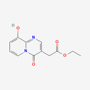 4H-Pyrido[1,2-a]pyrimidine-3-acetic acid, 9-hydroxy-4-oxo-, ethyl ester