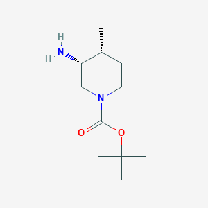 molecular formula C11H22N2O2 B1396836 叔丁基(3R,4R)-3-氨基-4-甲基哌啶-1-甲酸酯 CAS No. 1207853-61-9