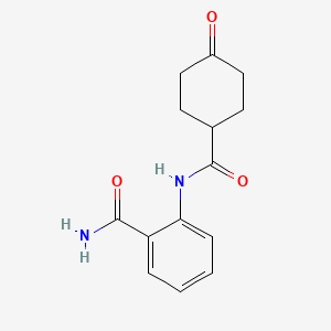 molecular formula C14H16N2O3 B13968375 2-{[(4-Oxocyclohexyl)carbonyl]amino}benzamide CAS No. 557757-29-6