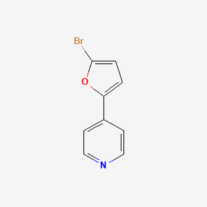 molecular formula C9H6BrNO B13968379 4-(5-Bromo-2-furanyl)pyridine CAS No. 55484-32-7