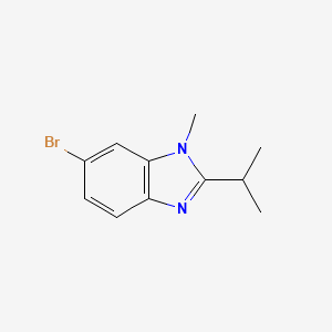 molecular formula C11H13BrN2 B13968381 6-Bromo-2-isopropyl-1-methyl-1H-benzo[D]imidazole 