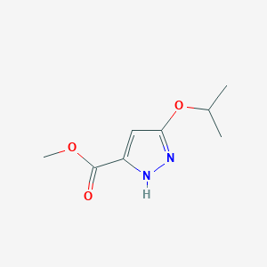 molecular formula C8H12N2O3 B13968388 methyl 3-isopropoxy-1H-pyrazole-5-carboxylate CAS No. 888738-50-9