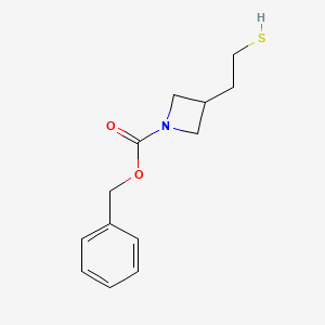 molecular formula C13H17NO2S B13968402 Benzyl 3-(2-mercaptoethyl)azetidine-1-carboxylate 