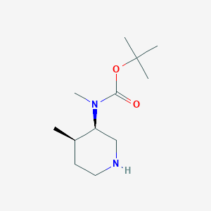 molecular formula C12H24N2O2 B1396841 叔丁基甲基((3R,4R)-4-甲基哌啶-3-基)氨基甲酸酯 CAS No. 1206824-89-6