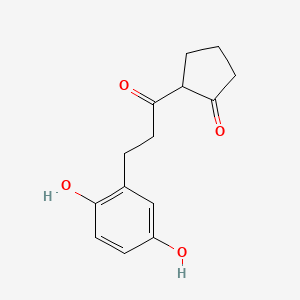 Cyclopentanone, 2-[3-(2,5-dihydroxyphenyl)-1-oxopropyl]-