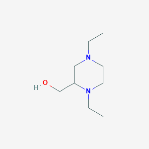 molecular formula C9H20N2O B13968418 (1,4-Diethylpiperazin-2-YL)methanol CAS No. 90796-58-0