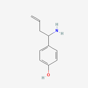 molecular formula C10H13NO B13968437 4-(1-Aminobut-3-en-1-yl)phenol 