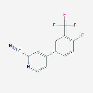 4-(3-Trifluoromethyl-4-fluorophenyl)pyridine-2-carbonitrile