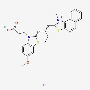 Naphtho[1,2-d]thiazolium, 2-[2-[[3-(2-carboxyethyl)-6-methoxy-2(3H)-benzothiazolylidene]methyl]-1-butenyl]-1-methyl-, iodide