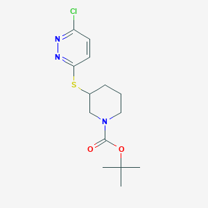 molecular formula C14H20ClN3O2S B13968482 3-(6-Chloro-pyridazin-3-ylsulfanyl)-piperidine-1-carboxylic acid tert-butyl ester 