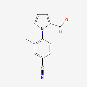 molecular formula C13H10N2O B1396850 4-(2-甲酰-1H-吡咯-1-基)-3-甲基苯甲腈 CAS No. 1208318-11-9