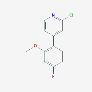 B1396851 2-Chloro-4-(4-fluoro-2-methoxyphenyl)pyridine CAS No. 1333468-54-4