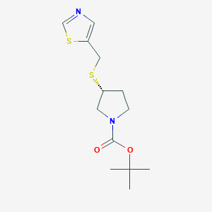 (R)-3-(Thiazol-5-ylmethylsulfanyl)-pyrrolidine-1-carboxylic acid tert-butyl ester