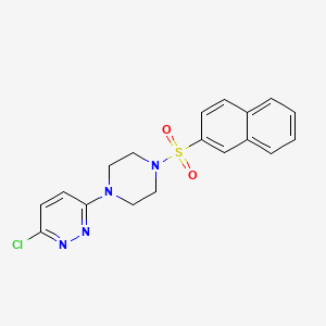 molecular formula C18H17ClN4O2S B13968522 3-Chloro-6-[4-(naphthalen-2-ylsulfonyl)piperazin-1-yl]pyridazine 