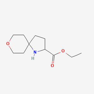 molecular formula C11H19NO3 B1396854 8-氧杂-1-氮杂螺[4.5]癸烷-2-羧酸乙酯 CAS No. 1272656-90-2