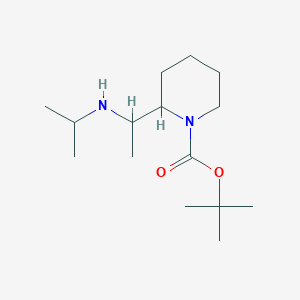 molecular formula C15H30N2O2 B13968627 tert-Butyl 2-(1-(isopropylamino)ethyl)piperidine-1-carboxylate 