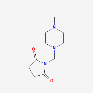 molecular formula C10H17N3O2 B13968632 Succinimide, N-(4-methyl-1-piperazinylmethyl)- CAS No. 38221-40-8