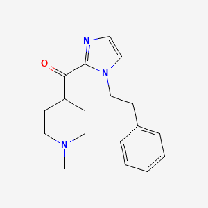 molecular formula C18H23N3O B13968634 (1-Methyl-4-piperidinyl)[1-(2-phenylethyl)-1h-imidazol-2-yl]methanone 