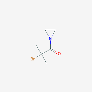 molecular formula C6H10BrNO B13968638 1-(Aziridin-1-yl)-2-bromo-2-methylpropan-1-one CAS No. 82300-03-6