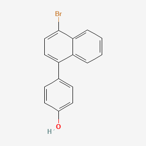 molecular formula C16H11BrO B1396865 4-(1-溴萘-4-基)苯酚 CAS No. 1312609-73-6