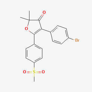 4-(4-bromophenyl)-2,2-dimethyl-5-(4-(methylsulfonyl)phenyl)furan-3(2H)-one