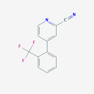 B1396867 4-(2-Trifluoromethylphenyl)pyridine-2-carbonitrile CAS No. 1219454-21-3