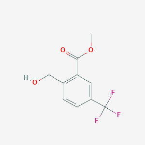 molecular formula C10H9F3O3 B13968675 Methyl 2-(hydroxymethyl)-5-(trifluoromethyl)benzoate 