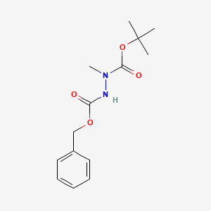 molecular formula C14H20N2O4 B13968680 2-Benzyl 1-tert-butyl 1-methylhydrazine-1,2-dicarboxylate CAS No. 57699-92-0