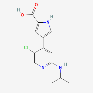 molecular formula C13H14ClN3O2 B1396872 4-(5-氯-2-(异丙基氨基)吡啶-4-基)-1H-吡咯-2-羧酸 CAS No. 869886-90-8