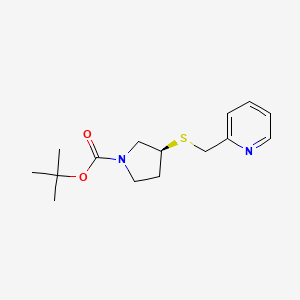 molecular formula C15H22N2O2S B13968729 (S)-3-(Pyridin-2-ylmethylsulfanyl)-pyrrolidine-1-carboxylic acid tert-butyl ester 