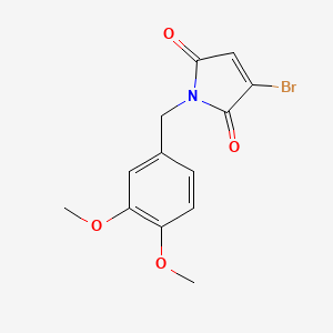 molecular formula C13H12BrNO4 B1396874 3-溴-1-(3,4-二甲氧基苄基)-吡咯-2,5-二酮 CAS No. 909397-79-1