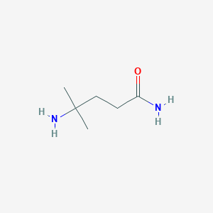 molecular formula C6H14N2O B13968749 4-Amino-4-methylpentanamide 