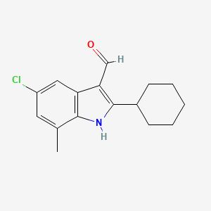 5-Chloro-2-cyclohexyl-7-methyl-1H-indole-3-carboxaldehyde