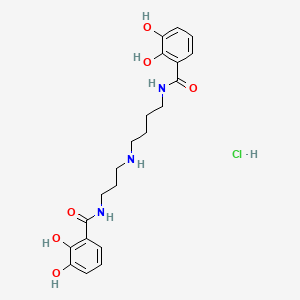 Benzamide, N-(3-((4-((2,3-dihydroxybenzoyl)amino)butyl)amino)propyl)-2,3-dihydroxy-, monohydrochloride