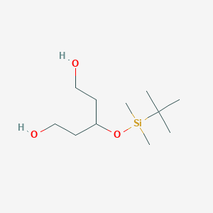 molecular formula C11H26O3Si B13968802 3-(tert-Butyldimethylsilanyloxy)pentane-1,5-diol 