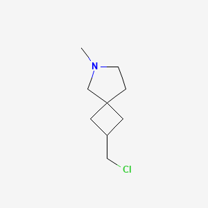 molecular formula C9H16ClN B13968811 2-(Chloromethyl)-6-methyl-6-azaspiro[3.4]octane 