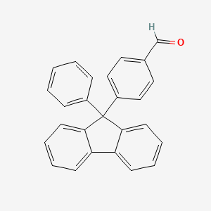 molecular formula C26H18O B13968827 4-(9-Phenyl-9H-fluoren-9-yl)benzaldehyde 