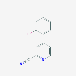 molecular formula C12H7FN2 B1396884 4-(2-氟苯基)吡啶-2-碳腈 CAS No. 1219454-74-6
