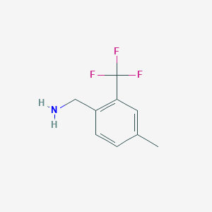 molecular formula C9H10F3N B13968871 (4-Methyl-2-(trifluoromethyl)phenyl)methanamine 