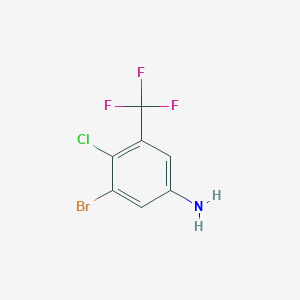 molecular formula C7H4BrClF3N B1396888 3-Bromo-4-chloro-5-(trifluoromethyl)aniline CAS No. 1096698-03-1