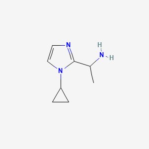 molecular formula C8H13N3 B13968902 1-(1-cyclopropyl-1H-imidazol-2-yl)ethanamine 