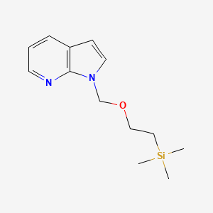 molecular formula C13H20N2OSi B1396896 1-((2-(trimethylsilyl)ethoxy)methyl)-1H-pyrrolo[2,3-b]pyridine CAS No. 879132-46-4