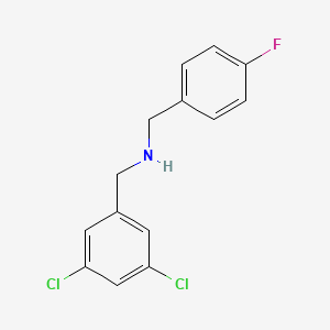 molecular formula C14H12Cl2FN B1396902 N-(3,5-二氯苄基)-1-(4-氟苯基)甲胺 CAS No. 1179959-12-6