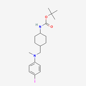 B1396909 trans-(4-{[(4-Iodophenyl)-methyl-amino]-methyl}-cyclohexyl)-carbamic acid tert-butyl ester CAS No. 1313365-62-6